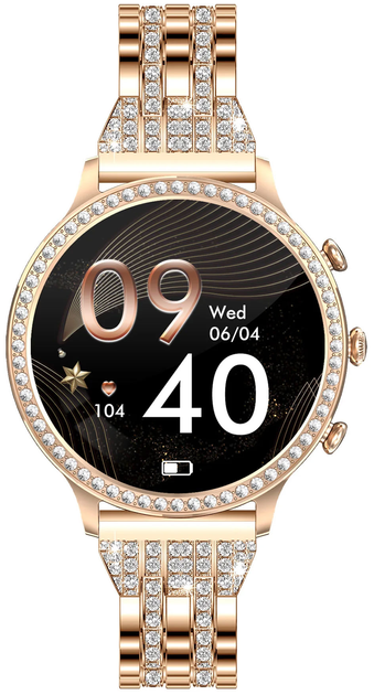 Smartwatch Manta Diamond Lusso Złoty + Bransoletka YES (SWD01GD) - obraz 2