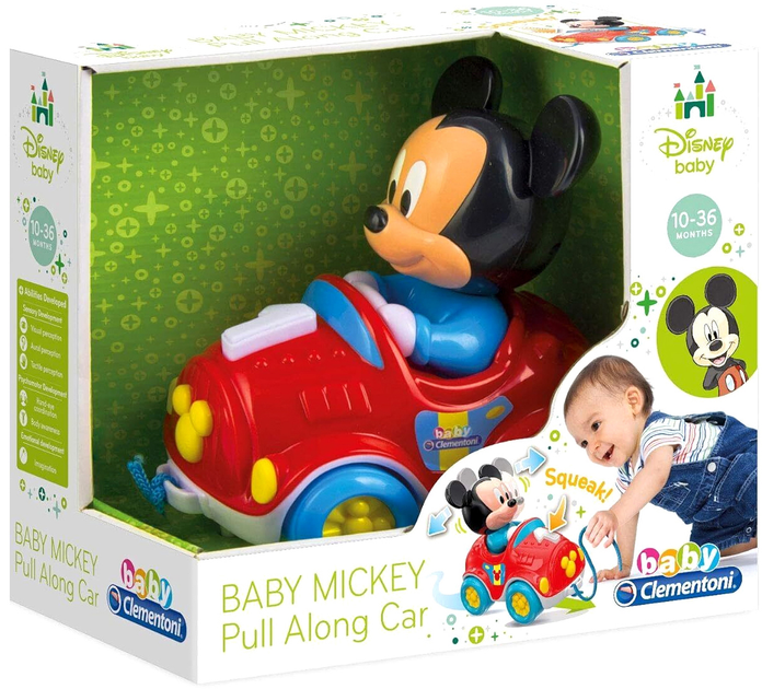 Іграшка-каталка Clementoni Baby Mickey Pull Along Car (8005125172085) - зображення 1