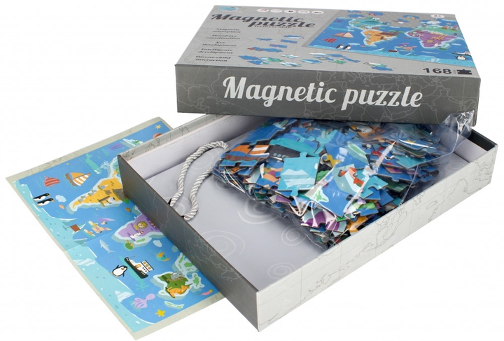 Puzzle magnetyczne Mega Creative Mapa Świata 502398 168 elementów (5904335847406) - obraz 2