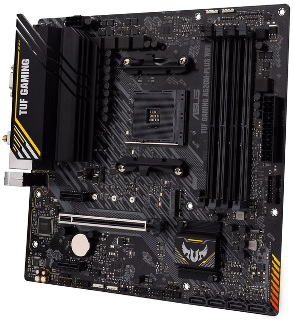 Материнська плата Asus TUF GAMING A520M-PLUS WIFI (sAM4, AMD A520, PCI-Ex16) - зображення 3