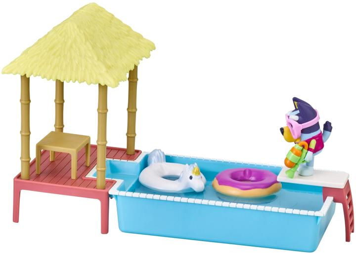 Zestaw do zabawy z figurkami Bluey Moose Toys Pool Time 7 elementów (0630996130650) - obraz 3