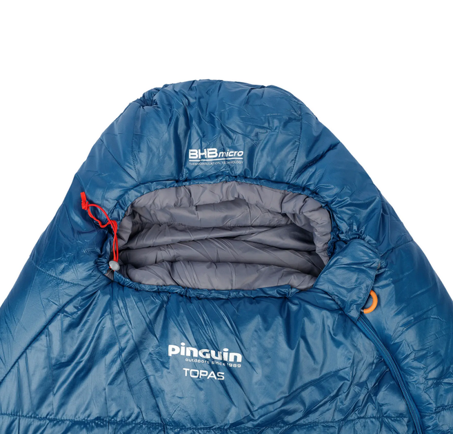 Спальний мішок Pinguin Topas (-1/-7°C), 185 см - Right Zip, Blue (PNG 231250) - зображення 7