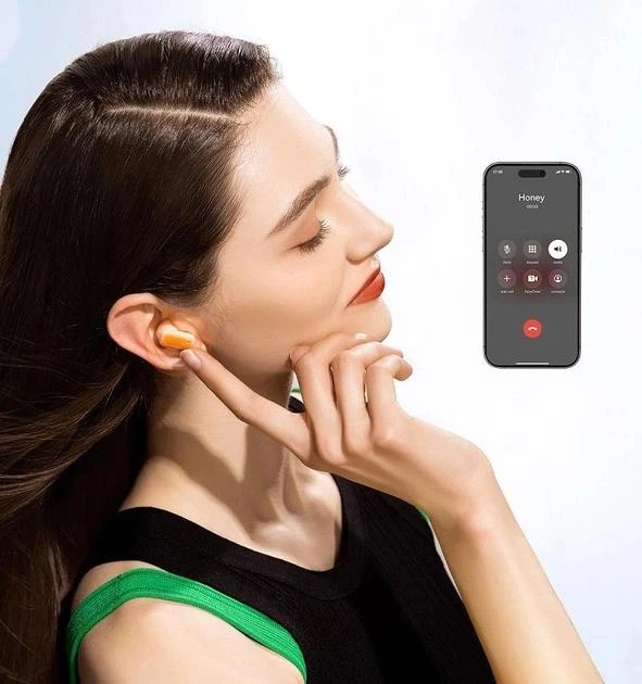 Вакуумные Беспроводные Bluetooth наушники Baseus AirNora 2 True Wireless Earphones Galaxy NGTW320203 l Оранжевый - изображение 2