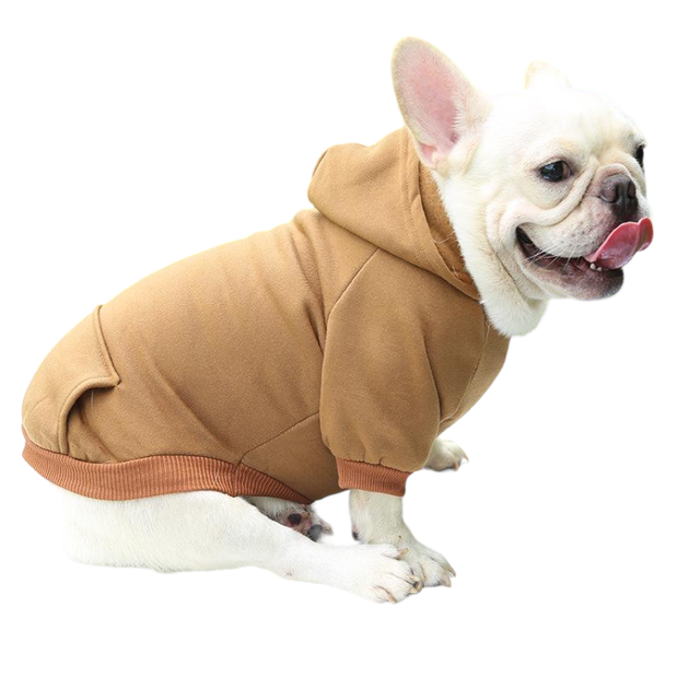 Толстовка с карманом для собак Pet Style "Однотон" Коричневая S - изображение 2