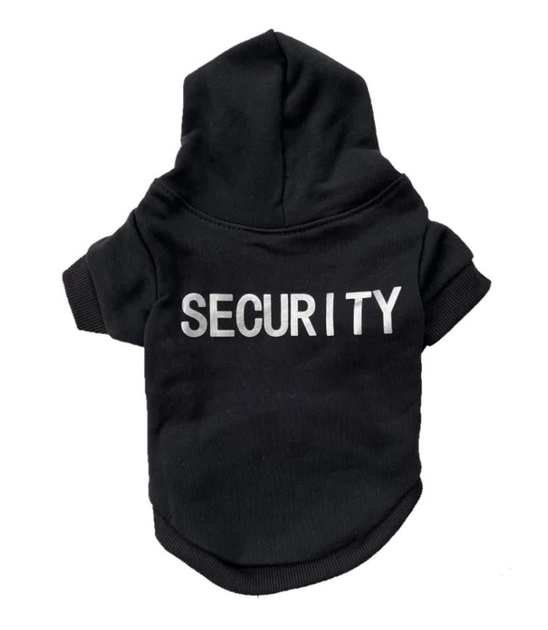 Тонкое худи для собак Pet Style "Security" Черная M от продавца ...
