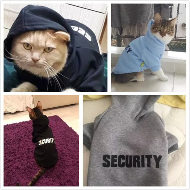 Худі для котів Pet Style "Security" Блакитний XL - зображення 3