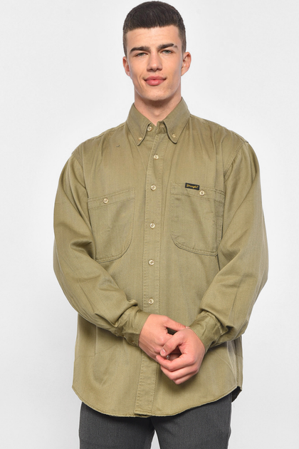 Рубашка мужская батальная цвета хаки Wrangler XL (174878) от продавца ...