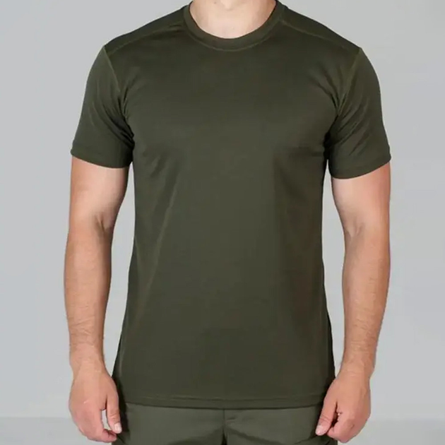 Мужская футболка R&M Coolmax с липучками для шевронов олива размер S - изображение 1