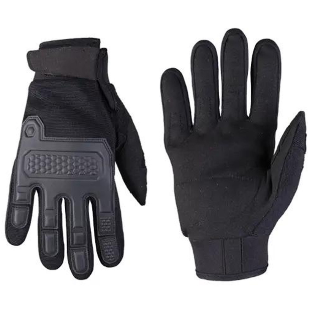Перчатки Mil-Tec Warrior с защитными накладками и подкладкой Eva черные размер S - изображение 1