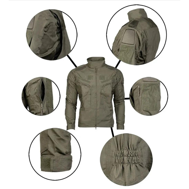 Чоловіча куртка-кітель Sturm Mil-Tec Chimera Combat Jacket олива розмір M - зображення 2