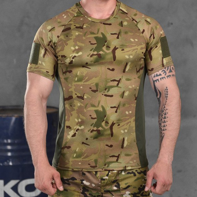 Чоловіча потовідвідна футболка Muscolini Coolpass мультикам розмір L - зображення 1