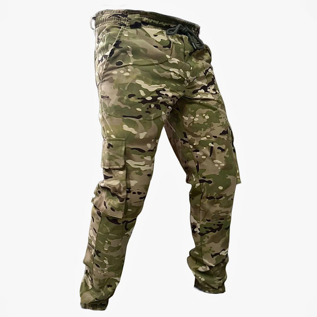 Мужские штаны карго из саржи мультикам размер S - изображение 2