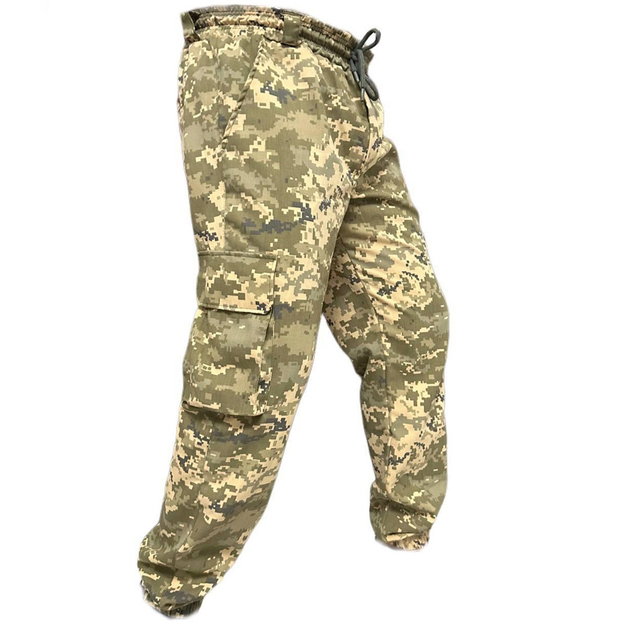 Мужские штаны карго из саржи пиксель размер L - изображение 2
