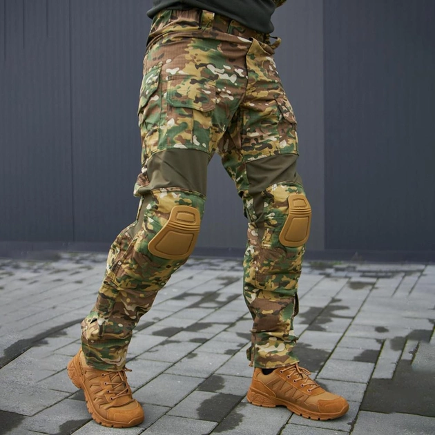 Чоловічі штани ріп-стоп з наколінниками та вставками FLEX мультикам розмір XL - зображення 2