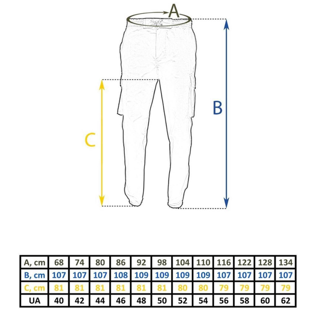 Чоловічі штани джогери ріп-стоп олива розмір 5XL - зображення 2