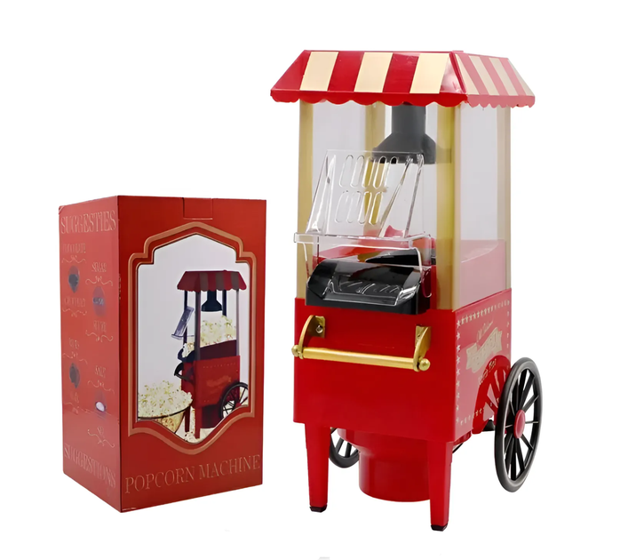 Попкорн-машинка XL Size Popcorn Machine, червона - зображення 2