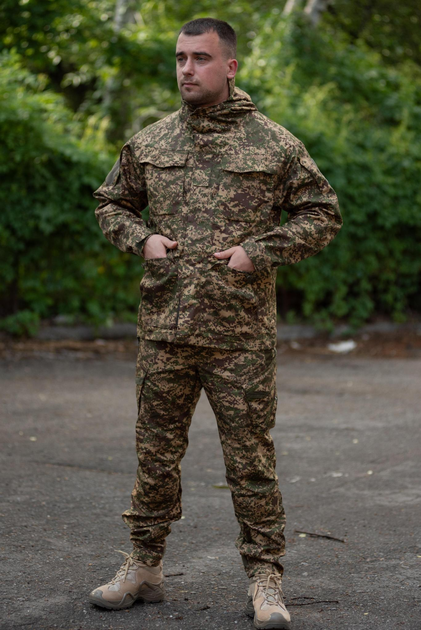 Чоловічий тактичний Костюм Хижак Парка Штани з ріп-стоп з липучками під шеврони M - зображення 1