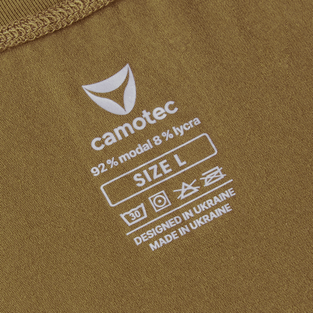 Футболка CamoTec Modal Койот (золотий тризуб) XXL - Фото 5 Футболка CamoTec Modal Койот (золотий тризуб) XXL - изображение 5