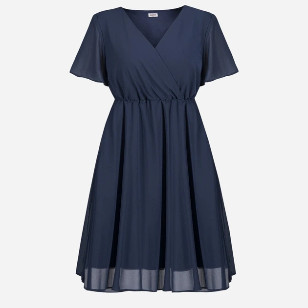 Sukienka trapezowa damska midi Karko U392 56 Granatowa (5903676032786) - obraz 4