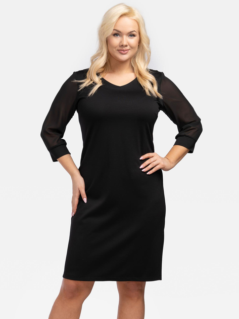 Sukienka ołówkowa damska Plus Size Karko U565 52 Czarna (5903676026648) - obraz 1