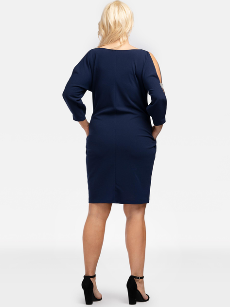 Sukienka tunika damska Plus Size Karko U766 50-52 Granatowa (5903676043317) - obraz 2