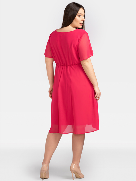 Плаття міді літнє жіноче Karko SA399 46 Рожеве (5903676032359) - зображення 2
