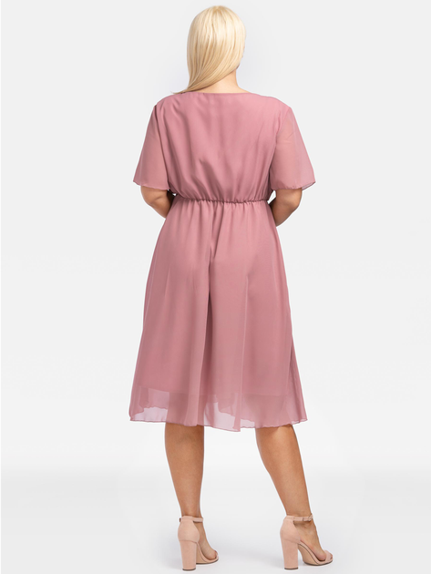 Плаття міді літнє жіноче Karko SA400 48 Ніжно-рожеве (5903676032984) - зображення 2