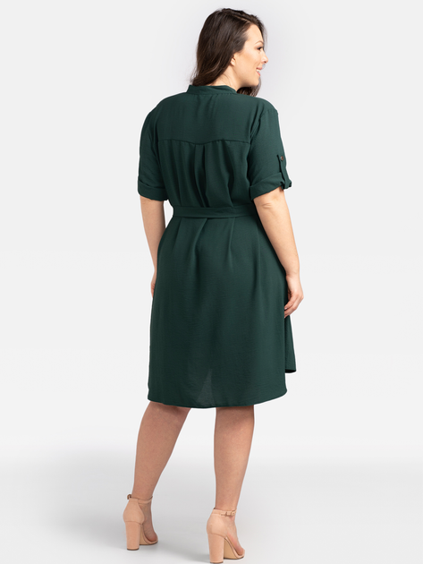 Плаття міді жіноче Karko SA712 46-48 Темно-зелене (5903676024989) - зображення 2
