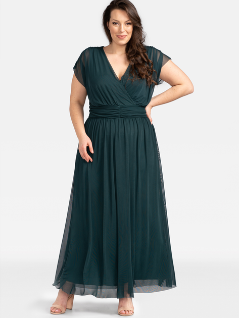 Плаття вечірнє довге жіноче Karko SA699 52 Темно-зелене (5903676040583) - зображення 1