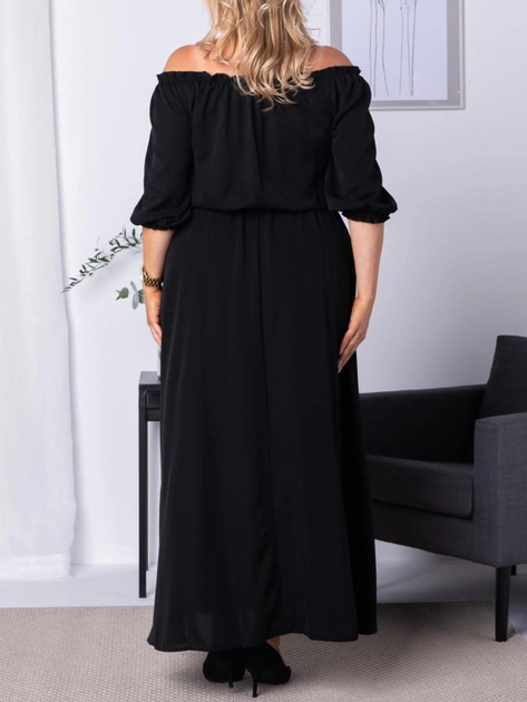 Плаття довге жіноче Karko SA654 42-44 Чорне (5903676028017) - зображення 2