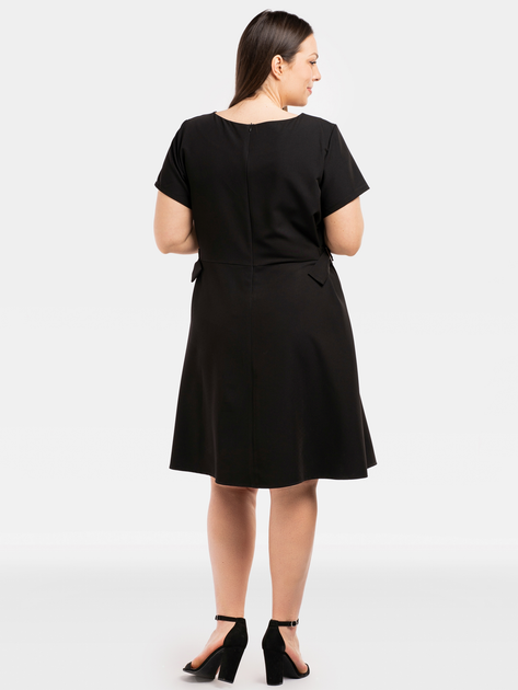 Sukienka trapezowa damska Plus Size Karko SC255 56 Czarna (5903676222668) - obraz 2