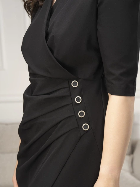 Sukienka kopertowa damska Karko SC250 48 Czarna (5903676221784) - obraz 5