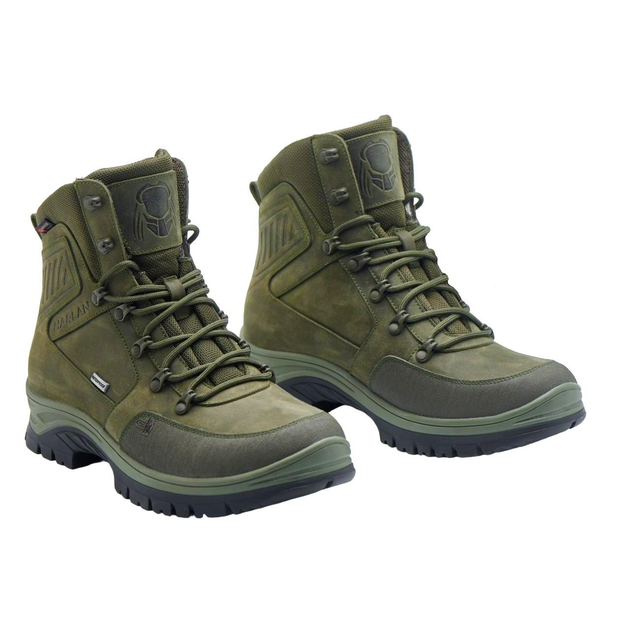 Берцы демисезонные тактические ботинки PAV 505 Harlan хаки олива кожаные с мембраной Winterfrost 43 - изображение 2