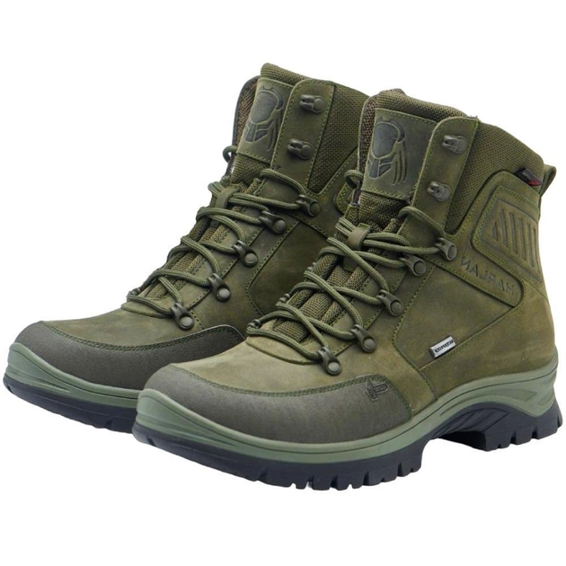 Берцы демисезонные тактические ботинки PAV 505 Harlan хаки олива кожаные с мембраной Winterfrost 42 - изображение 1