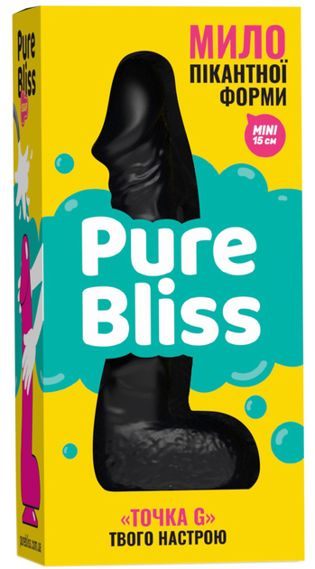 Мыло член Pure Bliss Mini dick 15 см Black (1100815960007) - изображение 2