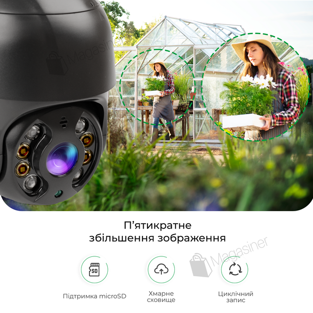 Уличная поворотная WI-FI IP-камера видеонаблюдения Wi-FI А8 4mp (2816) - Фото 3 Уличная поворотная WI-FI IP-камера видеонаблюдения Wi-FI А8 4mp (2816) - изображение 3