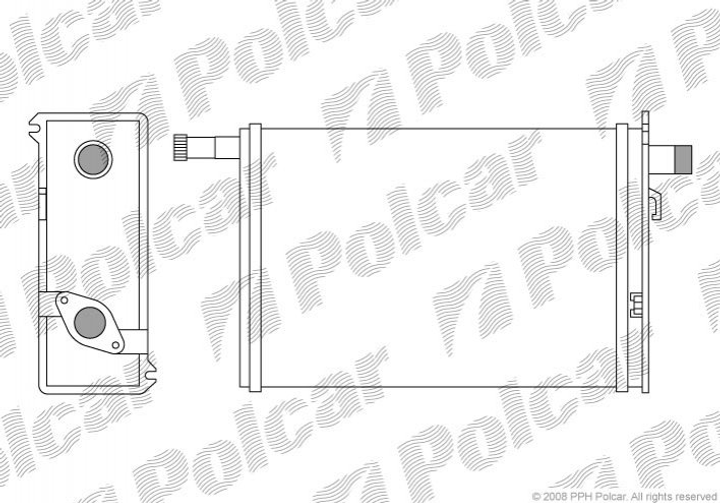 Радиатор печки Polcar 6022N81 Renault Trafic 7704000112 - изображение 1