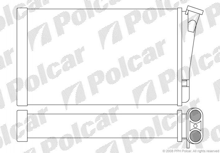 Радіатор грубки Polcar 5527N81 Opel Omega 90487635, 1618026 - зображення 1