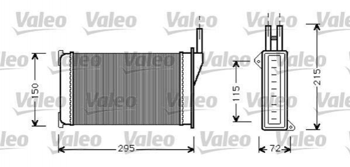 Радіатор пічки Valeo 812129 Ford Sierra, Scorpio 1041092, 1652127, 7232897 - зображення 2