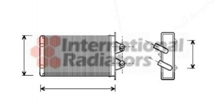 Радиатор печки Van Wezel 17006186 0007685154, 7647938, 7685154 - изображение 2