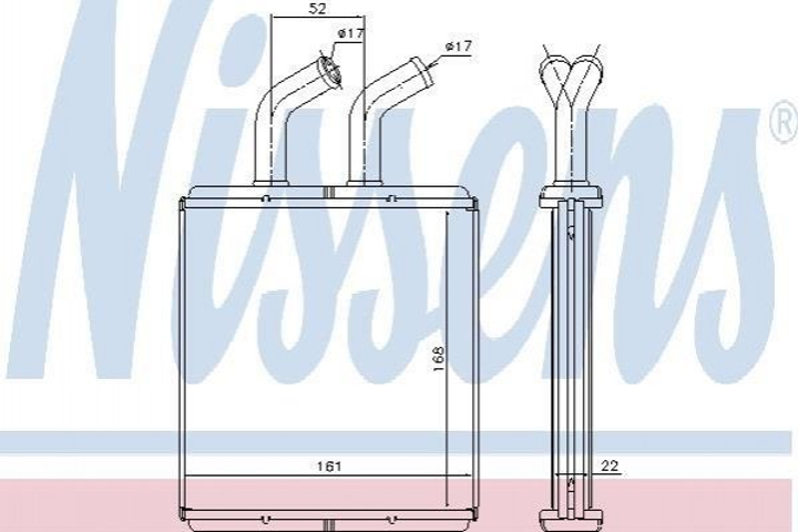 Радіатор грубки NISSENS 77514 KIA Rio 0K30C61A10, OK30C61A10 - зображення 1