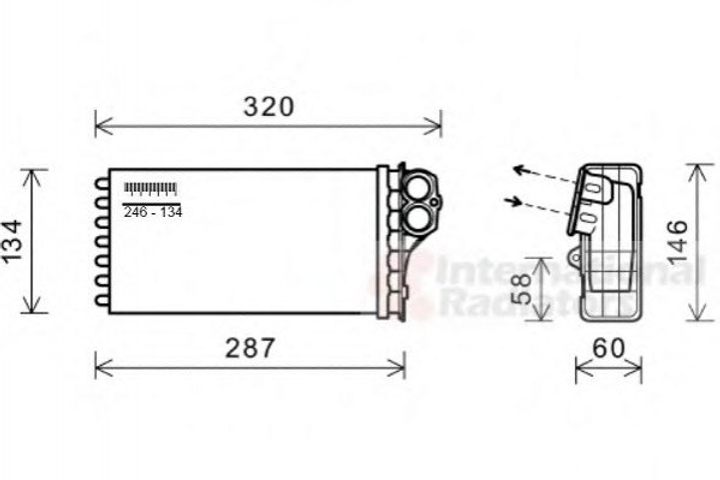 Радіатор пічки Van Wezel 09006279 Citroen Xsara 6448N3 - зображення 1