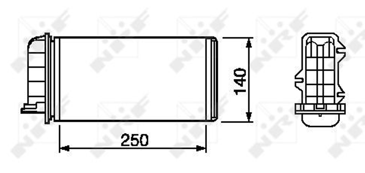 Радиатор печки NRF 53219 46721967, 46722359, 46722546 - изображение 2