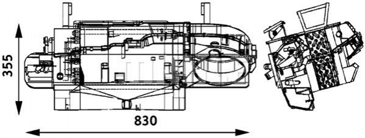 Радіатор пічки MAHLE / KNECHT AH 172 000P A0018301903, 0018301903 - зображення 2