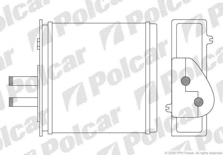 Радіатор грубки Polcar 3017N81 Fiat Punto 46722095, 46721212 - зображення 1