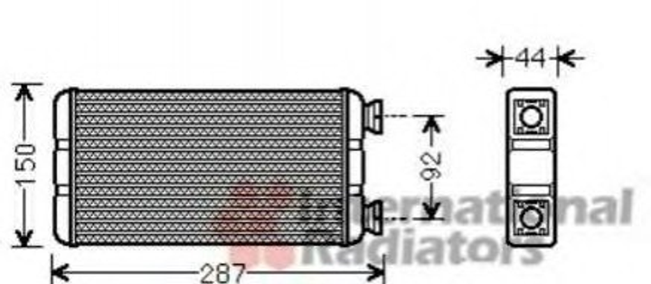 Радиатор печки Van Wezel 43006457 Opel Movano; Renault Master 4415542, 7701207992, 93181454 - изображение 1