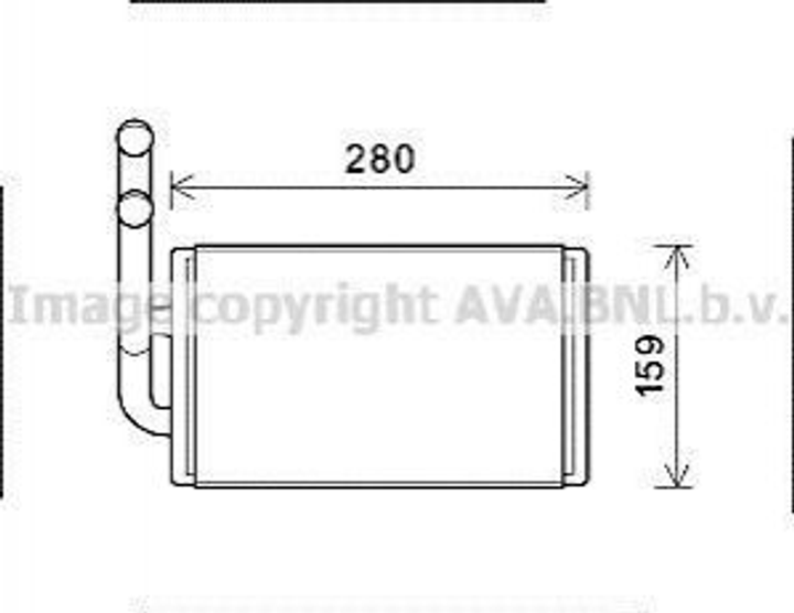 Радіатор пічки AVA COOLING OL6570 Chevrolet Captiva 96629611, 4803904 - зображення 1