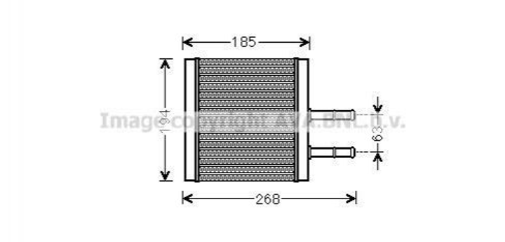 Радиатор печки AVA COOLING CTA6042 Chevrolet Aveo 96887038, 96650492, 96539642 - изображение 1