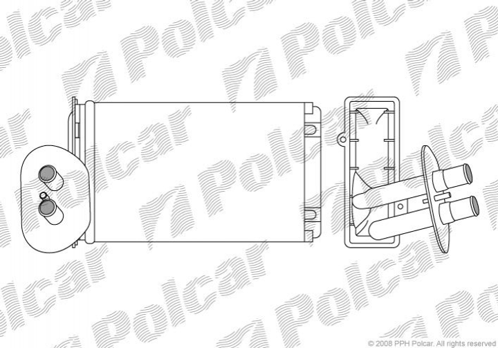 Радиатор печки Polcar 9566N83 Volkswagen Transporter 701820031 - изображение 1