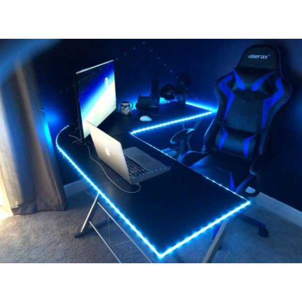 Світлодіодна LED стрічка RGB 5050 Multicolor 5м 12V з Bluetooth керуванням пульт, контролер, адаптер - изображение 7